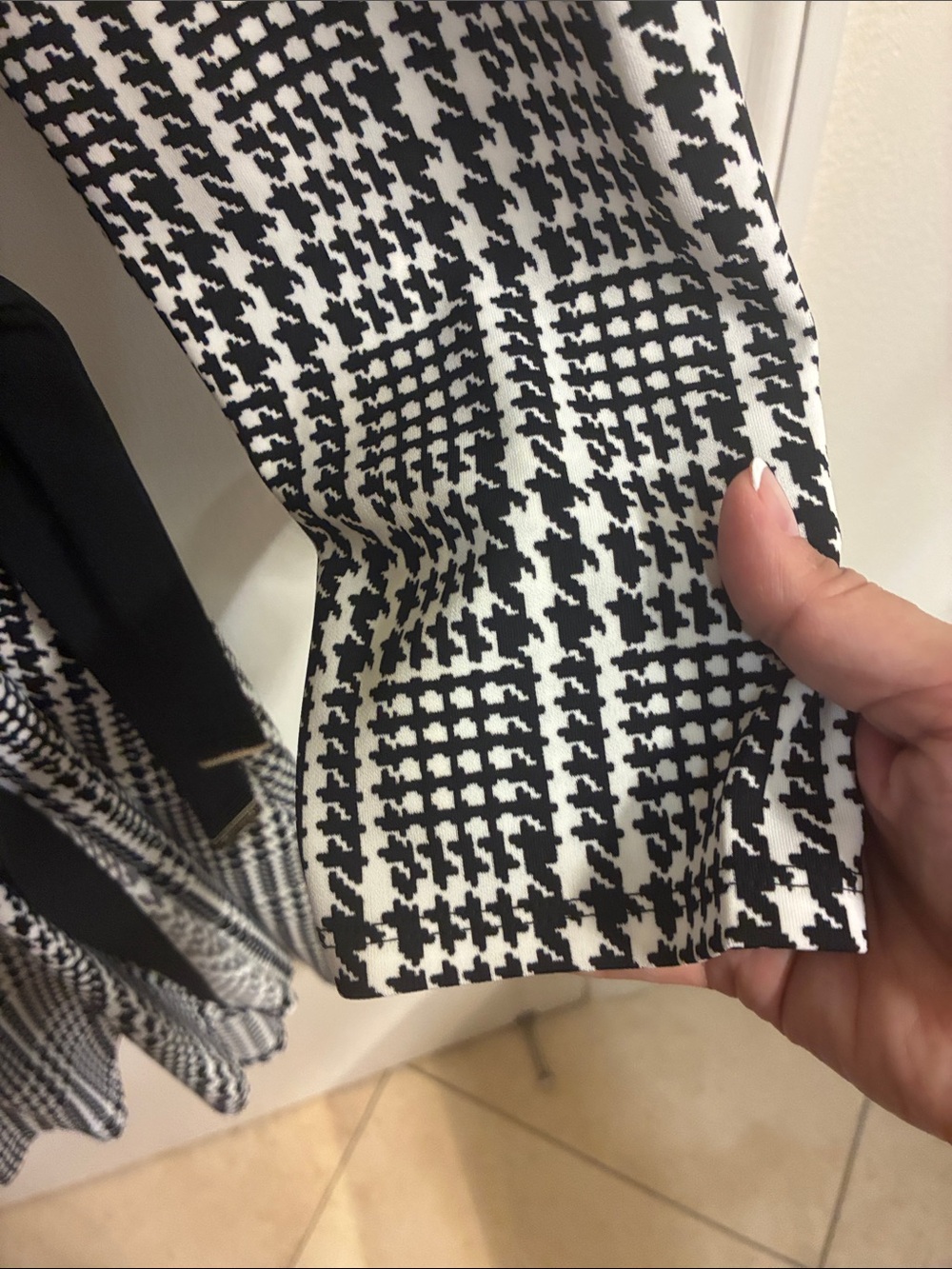 NWT Tommy Hilfiger Black & White Houndstooth Wrap Dress Sz 14 - Picture 7 of 12
